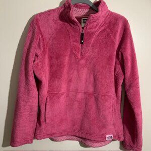 North Face Pink Soft 1/4 Zip Women's Gorpcore Fleece Jacket - Size L